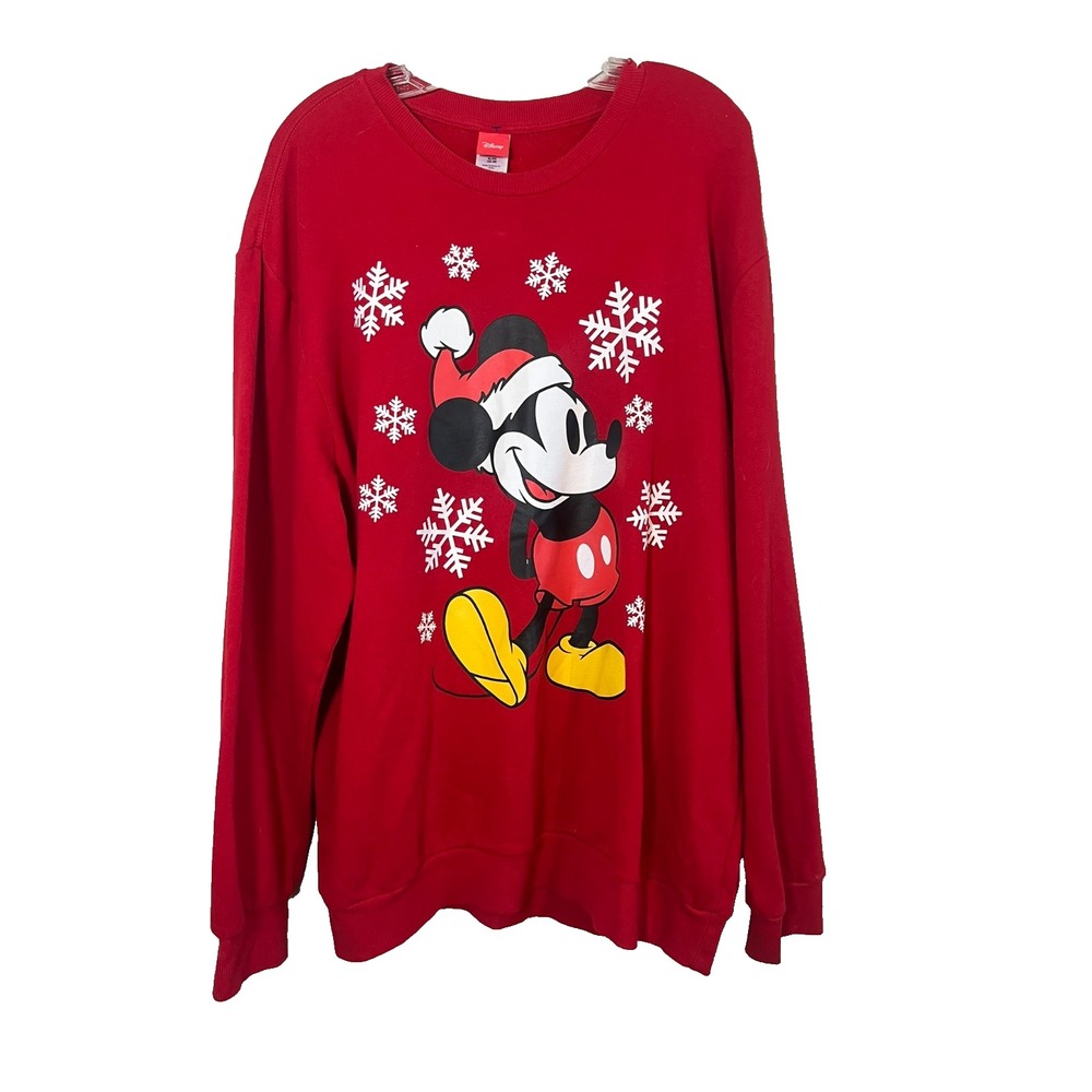 Disney Mickey Mouse Christmas Sweatshirt XL Festive Holiday Classic Retro 90s